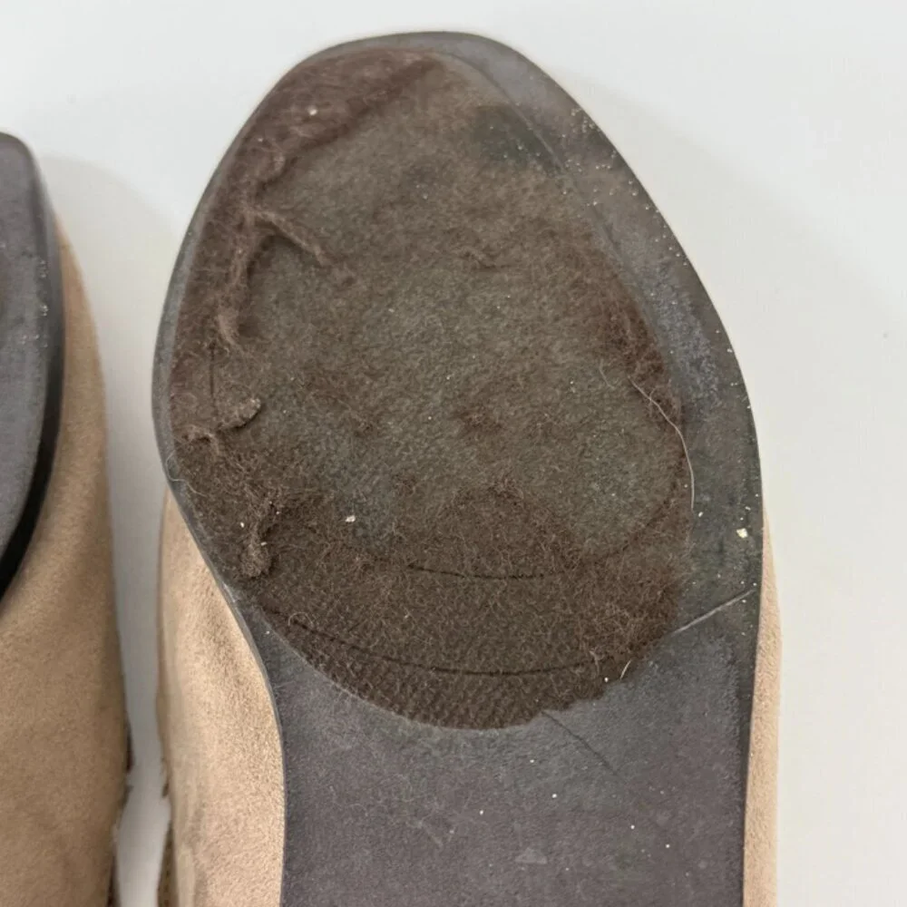 VINTAGE HAVANA Taupe Beige Polly Suede Loafers